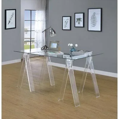 Laguerre Glass Desk Orren Ellis