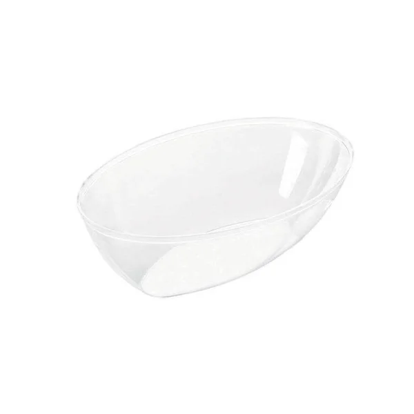 24 Bowls - 2 qt. Clear Oval Plastic Serving Bowls
