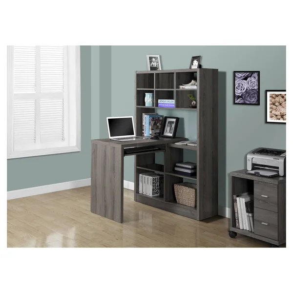 Monarch Specialties Dark Taupe Left, Right Facing Corner Desk