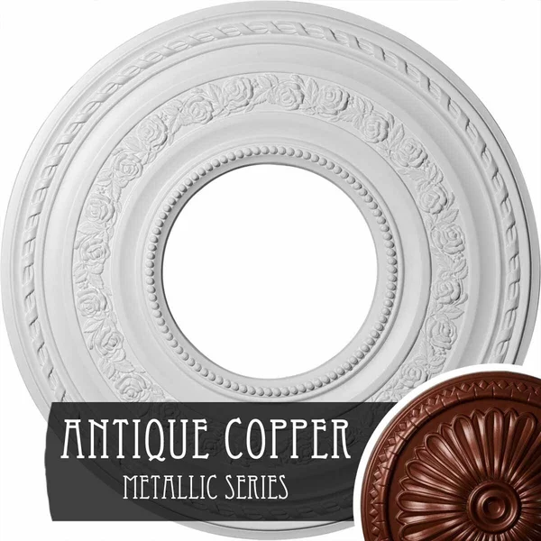 29 3/8x22OD x 11 5/8x22ID x 1 1/8x22P Anthony Ceiling Medallion (Iridescent Gold)
