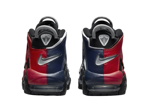Nike Air More Uptempo GS Black Red Blue - Size 3.5 Kids