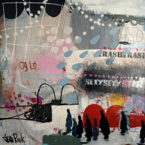 Easy Art Prints Sean Punk's 'Travel' Premium Canvas Art - 30 x 30 - Classic Black Frame