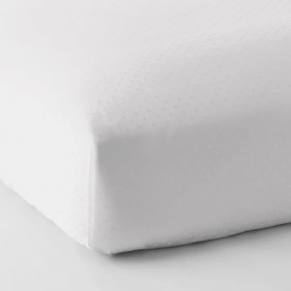 The Company Store Legends Luxury Dot White 500-Thread Count Cotton Sateen Twin XL Fitted Sheet