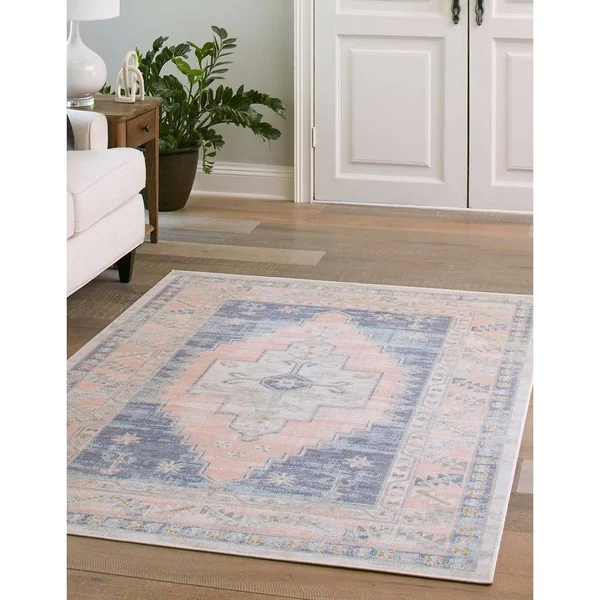 Unique Loom Whitney Geneva Area Rug - 10& 0 x 14& 0 - Powder Pink