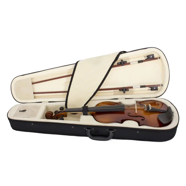 Cecilio CVN-300 Ebony Fitted Solid Wood Violin with D&Addario Prelude Strings, Size 1/2
