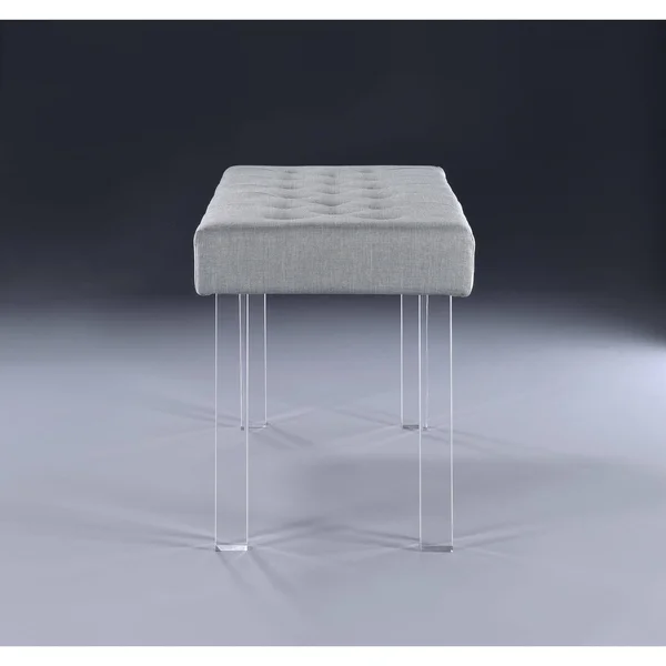 Acme Bagley Bench - Linen & Clear Acrylic