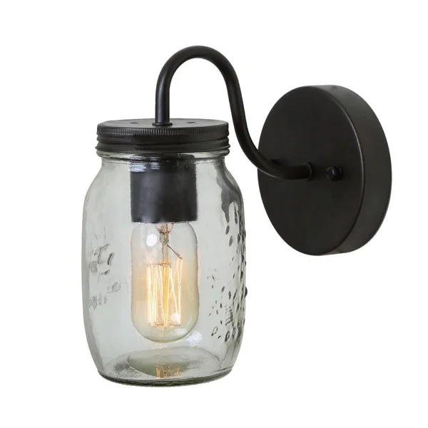 LNC 1-Light Wall Sconce Glass Wall Sconces Jar Wall Lamp Sconces Wall Lighting