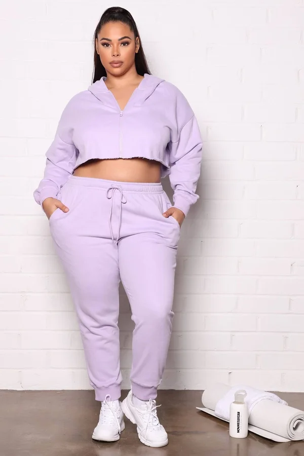 Womens Training Active Jogger in Lavender Size 3X by Fashion Nova
