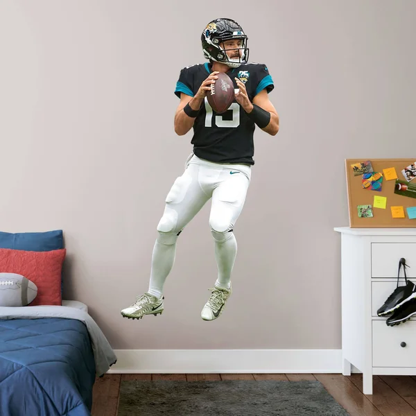 Gardner Minshew for Jacksonville Jaguars - Officially Licensed NFL Removable Wall Decal Giant Athlete + 2 Wall Decals (27x22W x