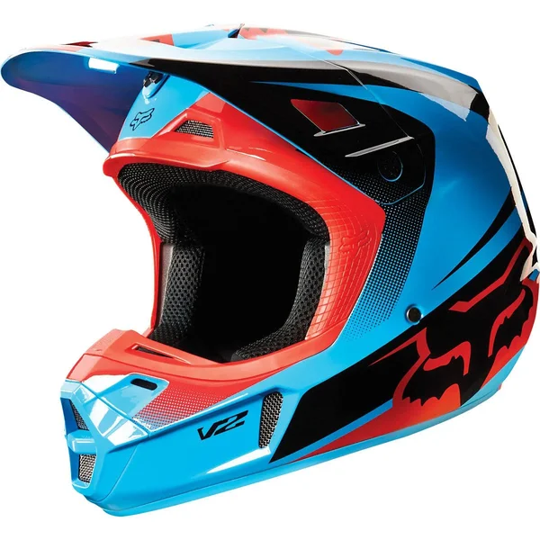 Fox Racing Imperial Mens V2 Motocross Motorcycle Helmet Blue X-Large