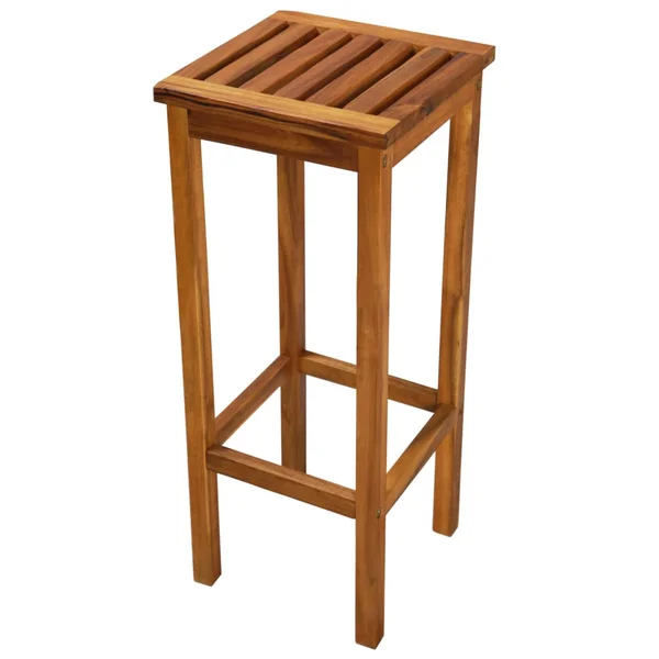 vidaXL Outdoor Bar Chairs 2 Pcs Solid Acacia Wood