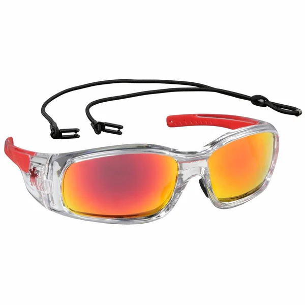 MCR Safety SR14R Swagger Clear Frame Fire Mirror Lens Safety Glasses