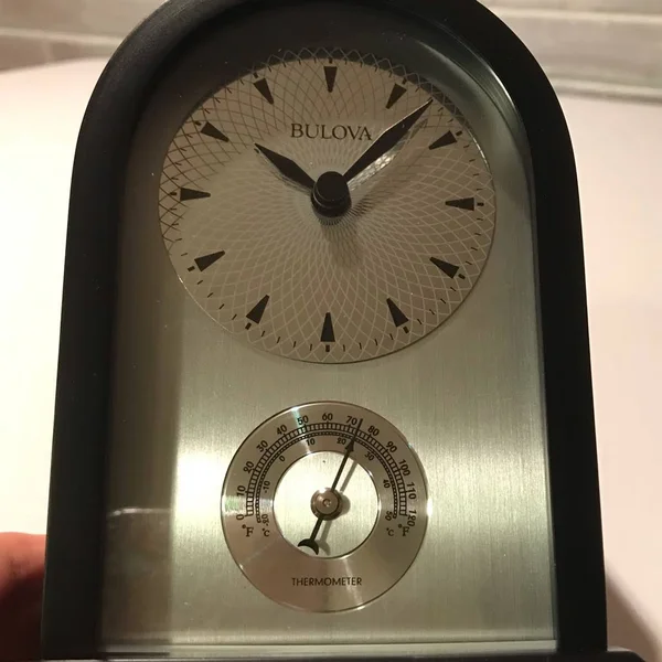 Bulova Madison Desk Clock Black