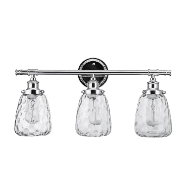Globe Electric Lauzon 5-Piece Chrome All-in-One Bathroom Vanity Light Set 51416