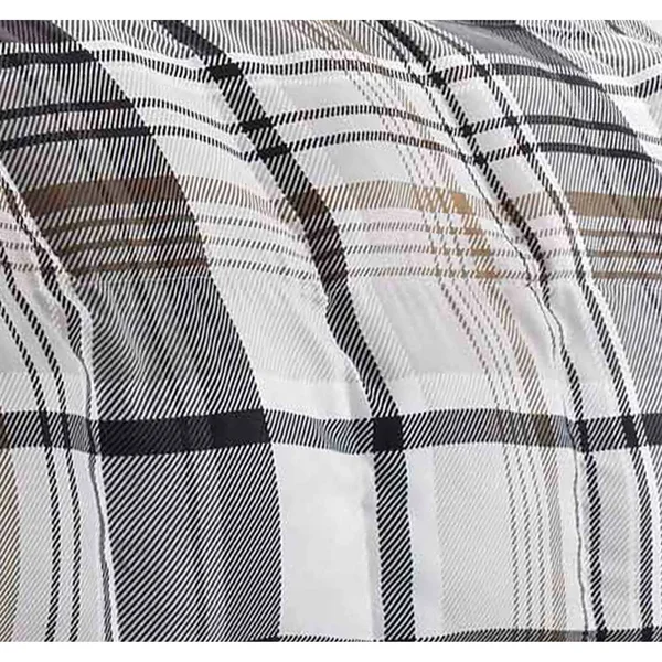 Eddie Bauer Normandy Plaid Comforter Set, Black, Twin