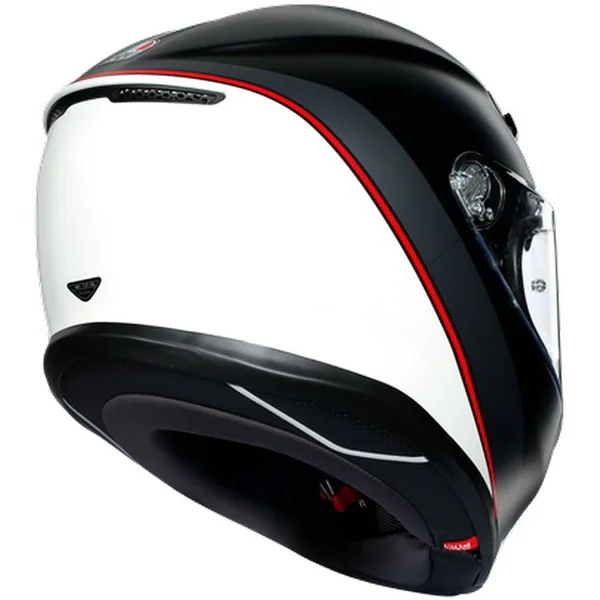 AGV K6 Helmet - Minimal - Matte Black/White/Red Small