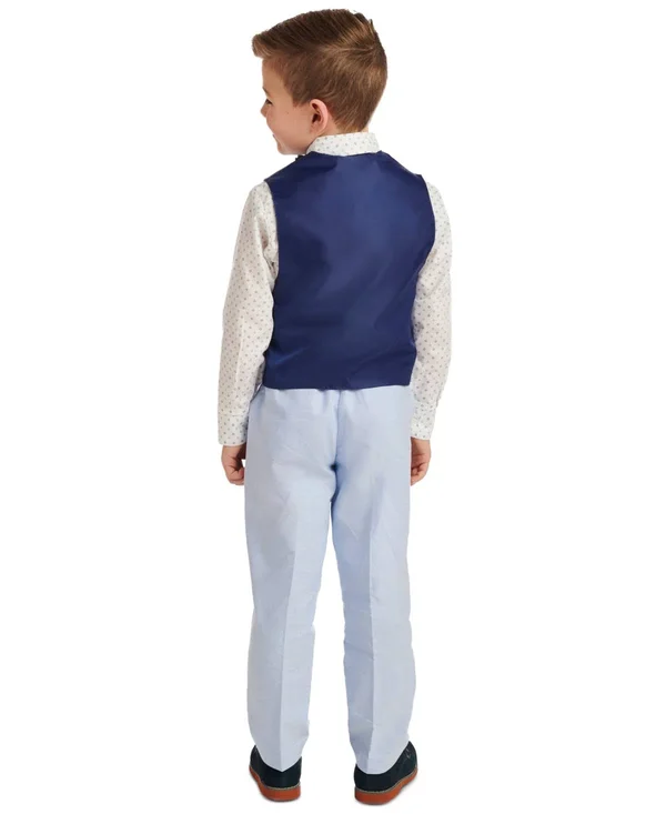 Nautica Toddler Boys 4-pc. Blue Oxford Vest Set - Oxford Blue