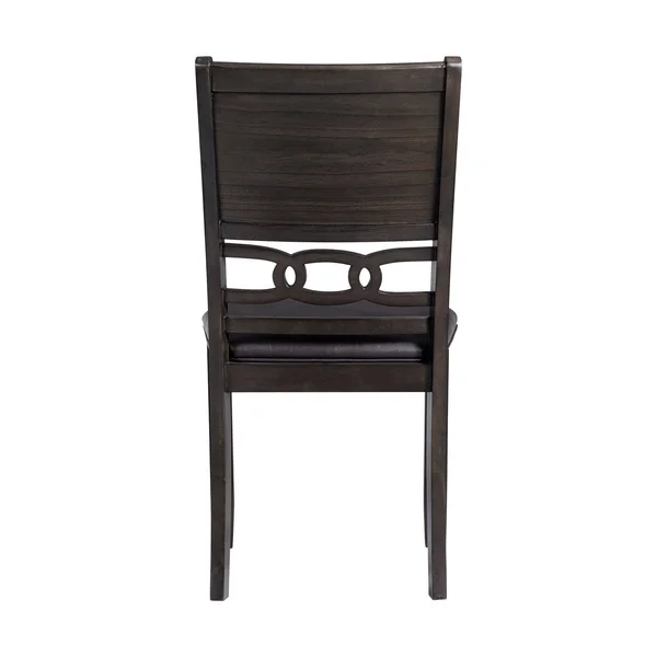 Taylor Standard Height Faux Leather Side Chair Set in Walnut - Picket House Furnishings DAH505SPC