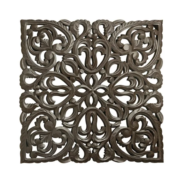 Solaris Brown 24-Inch Eight Wooden Wall Panel, 24 x 24 x 1