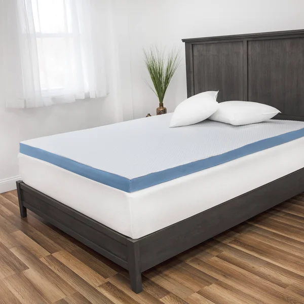 SensorPEDIC 3x22 Elite Cooling Gel-Infused Memory Foam Mattress Topper - White, Full