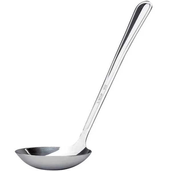 Get Enterprises 9.5x22L Inc. 3 oz., Stainless Steel Ladle, 6 Packs