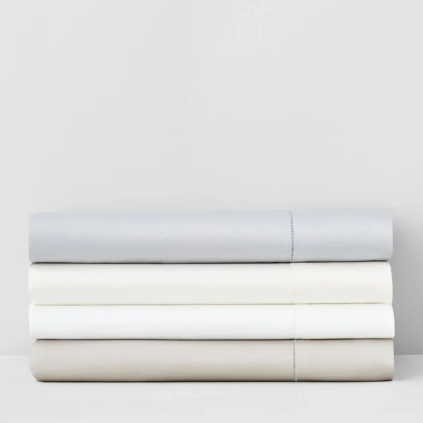 Sferra Giotto Flat Sheet - Ice, King, Cotton