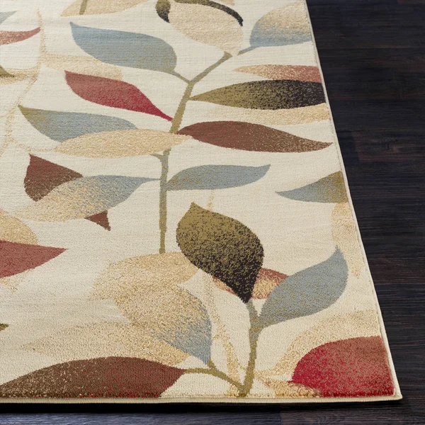 Transitional BHS-0058098 Turkish Poly Beige Floral Rug, 10' x 13'