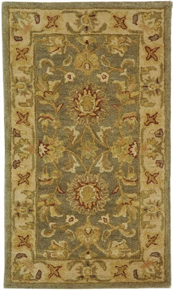 Safavieh AT313A Antiquity Area Rug, Green, Gold: 5-ft x 8-ft