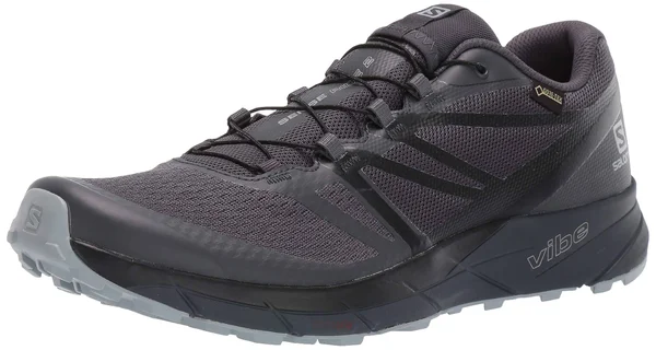 Salomon Men's Sense Ride 2 GTX Invisible Fit Shoes Ebony, Black, Quarry 10.5