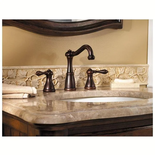 Pfister LF-049-M0BK Marielle 2-Handle 8x22 Widespread Bathroom Faucet, Brushed Nickel