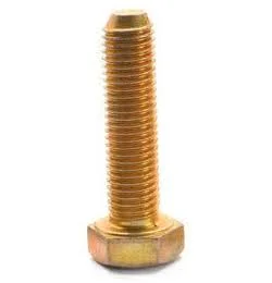 7/8 inch-9 x 8 1/2 inch (PT) Coarse Thread Grade 8 Hex Cap Screw (Bolt) - USA Alloy Steel Yellow Zinc Plated Pk 5