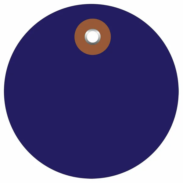 3x22 Blue Plastic Circle Tags, 100/Case