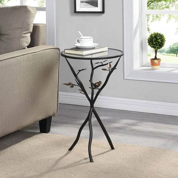 Bird and Branches Tripod Side Table