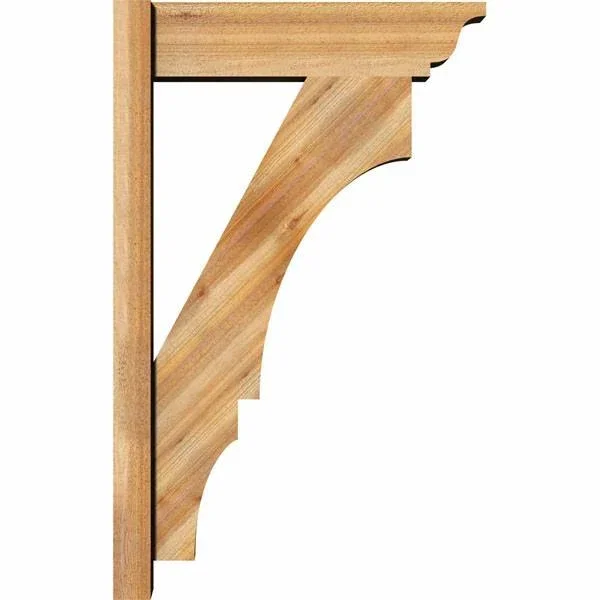 Ekena Millwork OUT06X20X32BOA01RWR 6x22W x 20x22D x 32x22H Balboa Rough Sawn Traditional Outlooker - Western Red Cedar