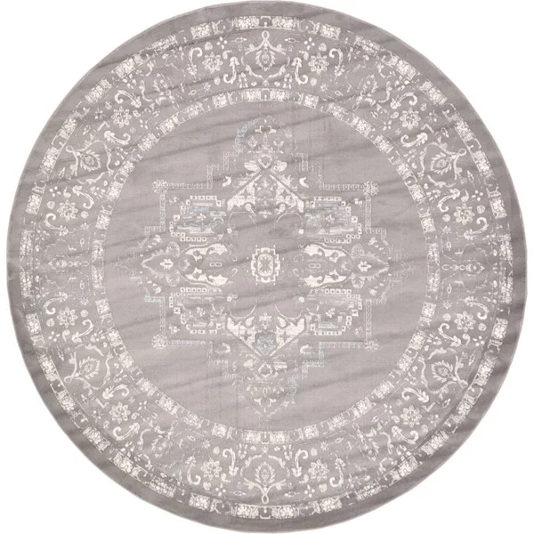 Unique Loom Attiki New Classical Rug, Gray (8& 0 x 11& 4)