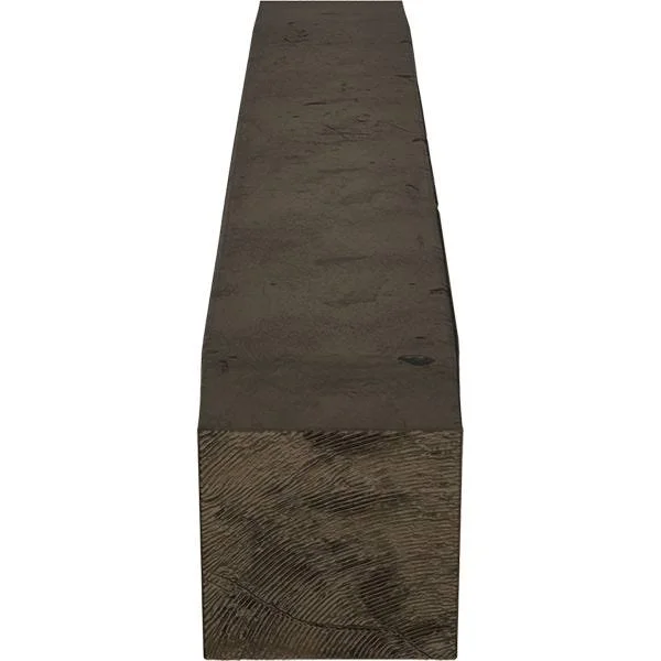 Ekena Millwork MANUKP04X04X72ZW 4x22H x 4x22D x 72x22W Knotty Pine Faux Wood Fireplace Mantel - Premium Walnut