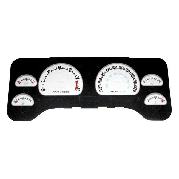 2005 Jeep Wrangler US Speedo Daytona Edition Gauge Face; White, Blue Night; Full Time Icon