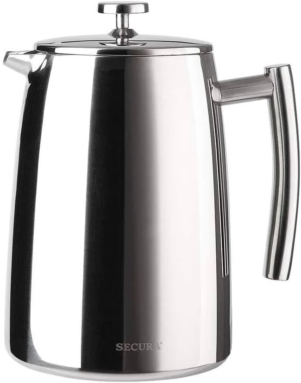 Secura 1500ml French Press Coffee Maker - 50-Ounce, Stainless Steel 18/10 Extra