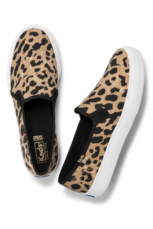 Keds Double Decker Leopard 6.5 Women's Leopard