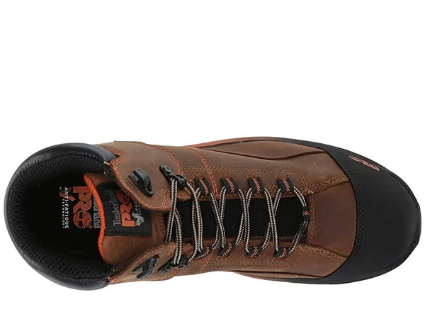 Timberland Pro Men's 6 in. Bosshog Composite Toe Waterproof Work Boot, Brown/Orange