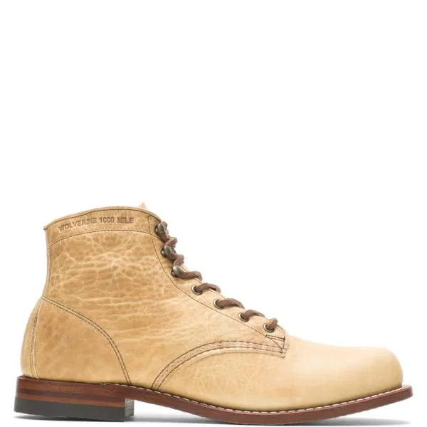 Wolverine Men's Olive Tanned - 1000 Mile Plain-Toe Original Boot Natural, Size 11