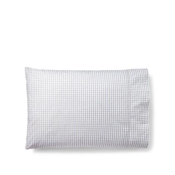 Ralph Lauren Organic Tattersall Fitted Sheet, King - Navy/White