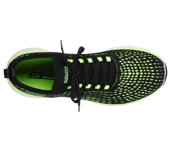 Skechers Men's GOrun MaxRoad 4 Hyper Running Shoes, Black/Lime, 8.5