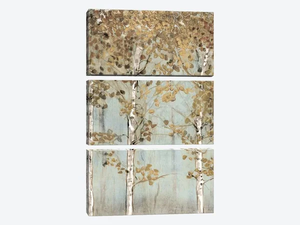 Edward Selkirk Large 3-Piece Canvas Print - Soft Birch ( Floral & Botanical art)