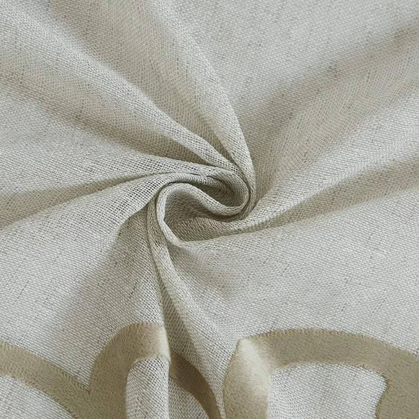 Dainty Home Natalie 70x22 x 72x22 Appliqued Shower Curtain Silver