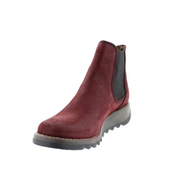 Fly London Salv 143195-031 Burgundy Suede 42 EU Womens Ankle Boots