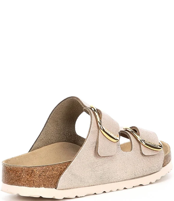 Women's Birkenstock Arizona Big Buckle Narrow Sandals - Washed Metallic Rose, 37