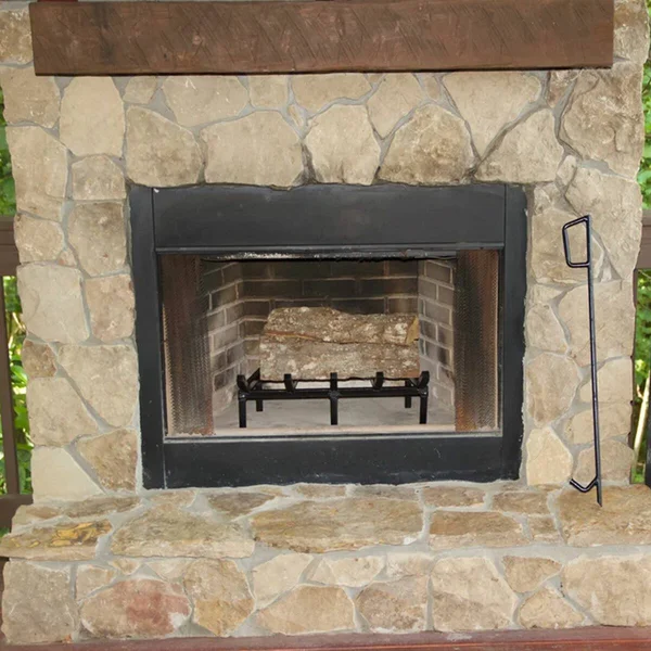 21 inch Super Heavy Duty Steel Fireplace Grate - Black