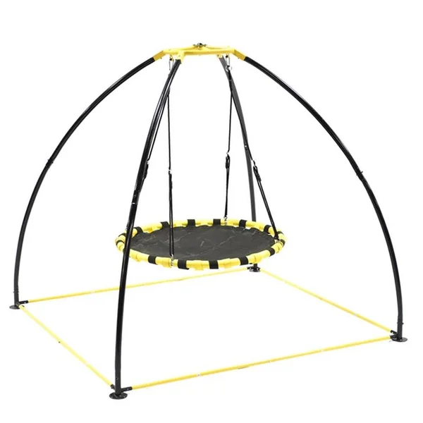 Jumpking Backyard 360-Degree Adjustable Height UFO Swing Set, Yellow
