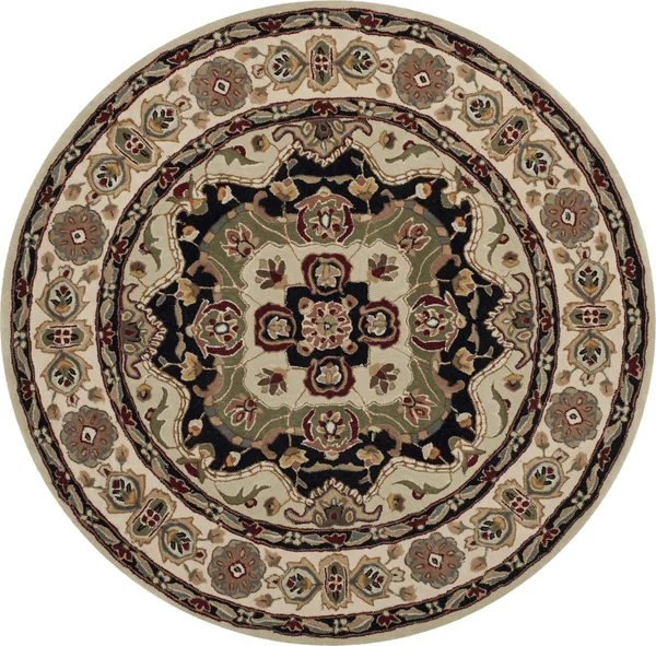 Safavieh Total Performance Rug Collection TLP718A - Soft Green - Ivory - 6' x 6' Round